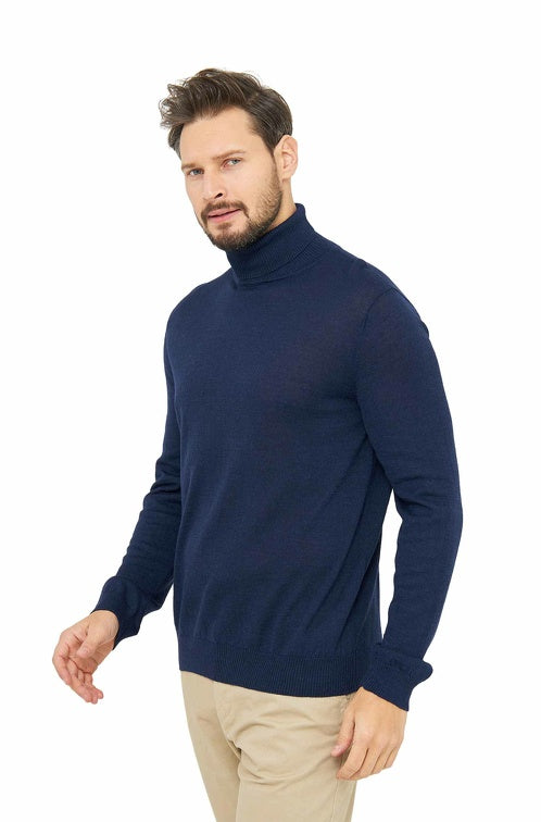 Herren Rollkragen Pullover MADAI aus 70% Alpaka und 30% Seide
