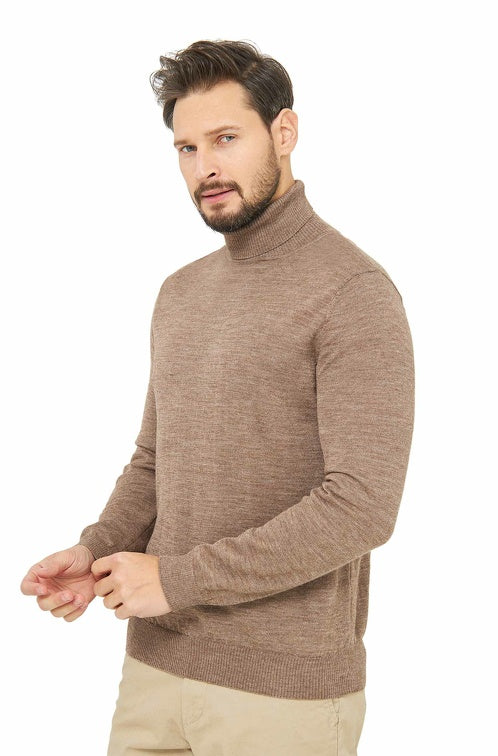 Herren Rollkragen Pullover MADAI aus 70% Alpaka und 30% Seide