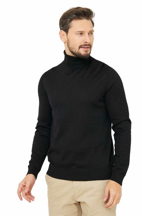 Herren Rollkragen Pullover MADAI aus 70% Alpaka und 30% Seide