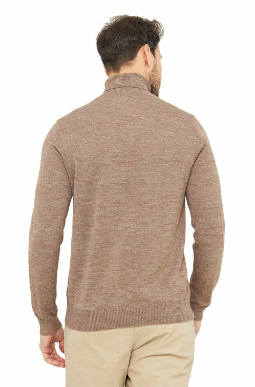 Herren Rollkragen Pullover MADAI aus 70% Alpaka und 30% Seide