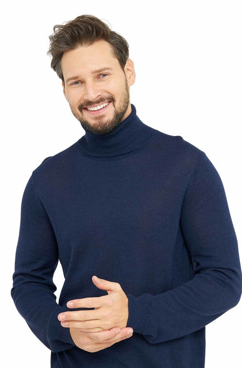 Herren Rollkragen Pullover MADAI aus 70% Alpaka und 30% Seide