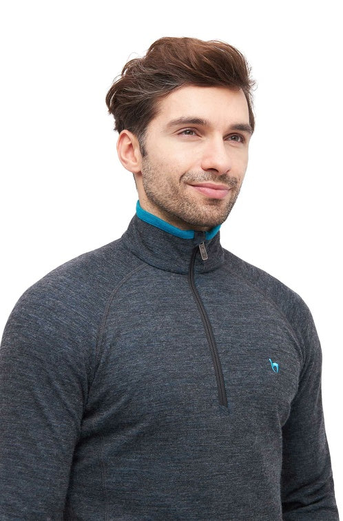 Thermo Trekking-Pullover Herren ANDEN ACTIVE mit 60% Premium Alpaka