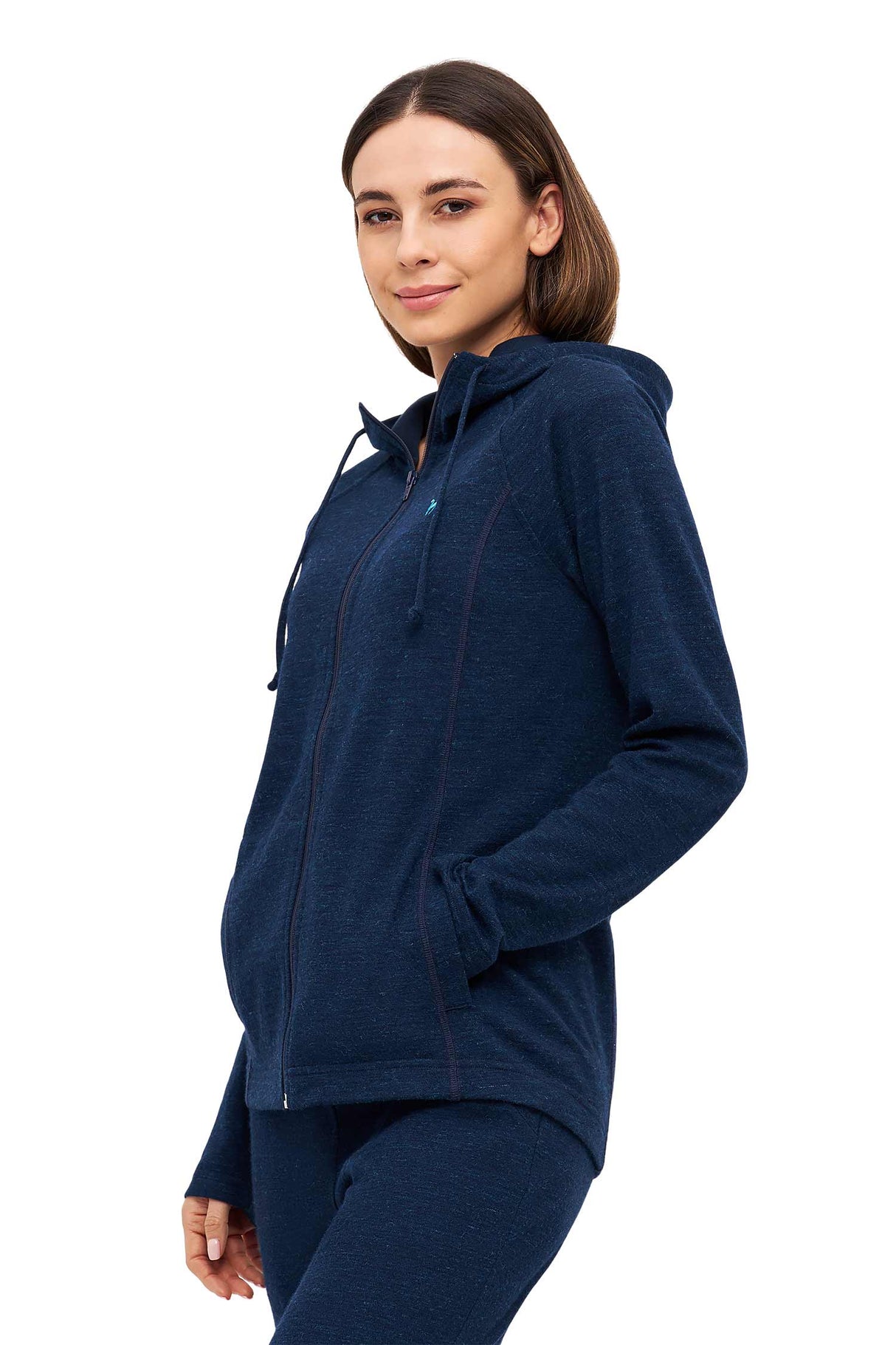 Thermo Lounge-Hoodie Damen ANDEN ACTIVE mit 60% Premium Alpaka