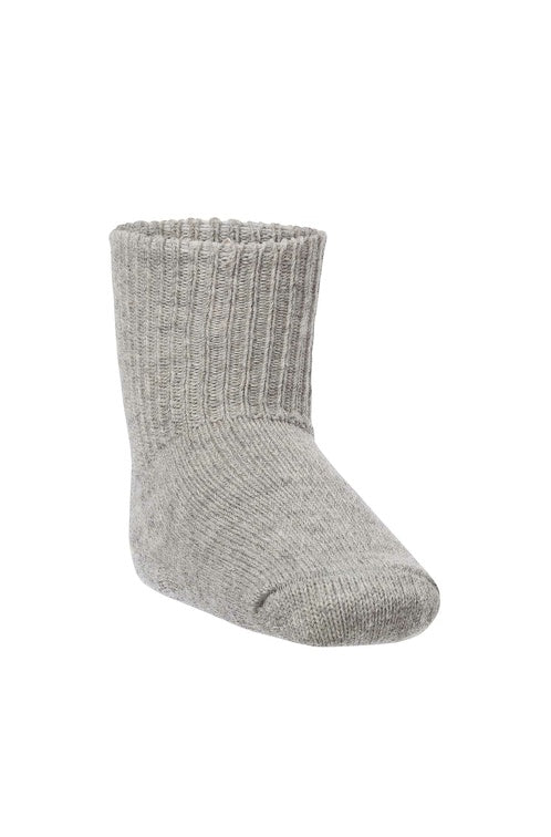 Alpaka Socken Kinder (Gr. 15-29) - 60% Alpaka silbergrau