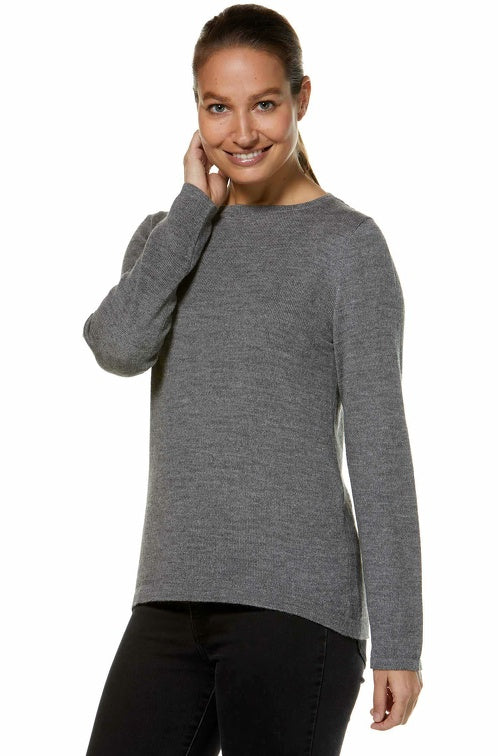 Pullover BASIC aus 100% Alpaka grau