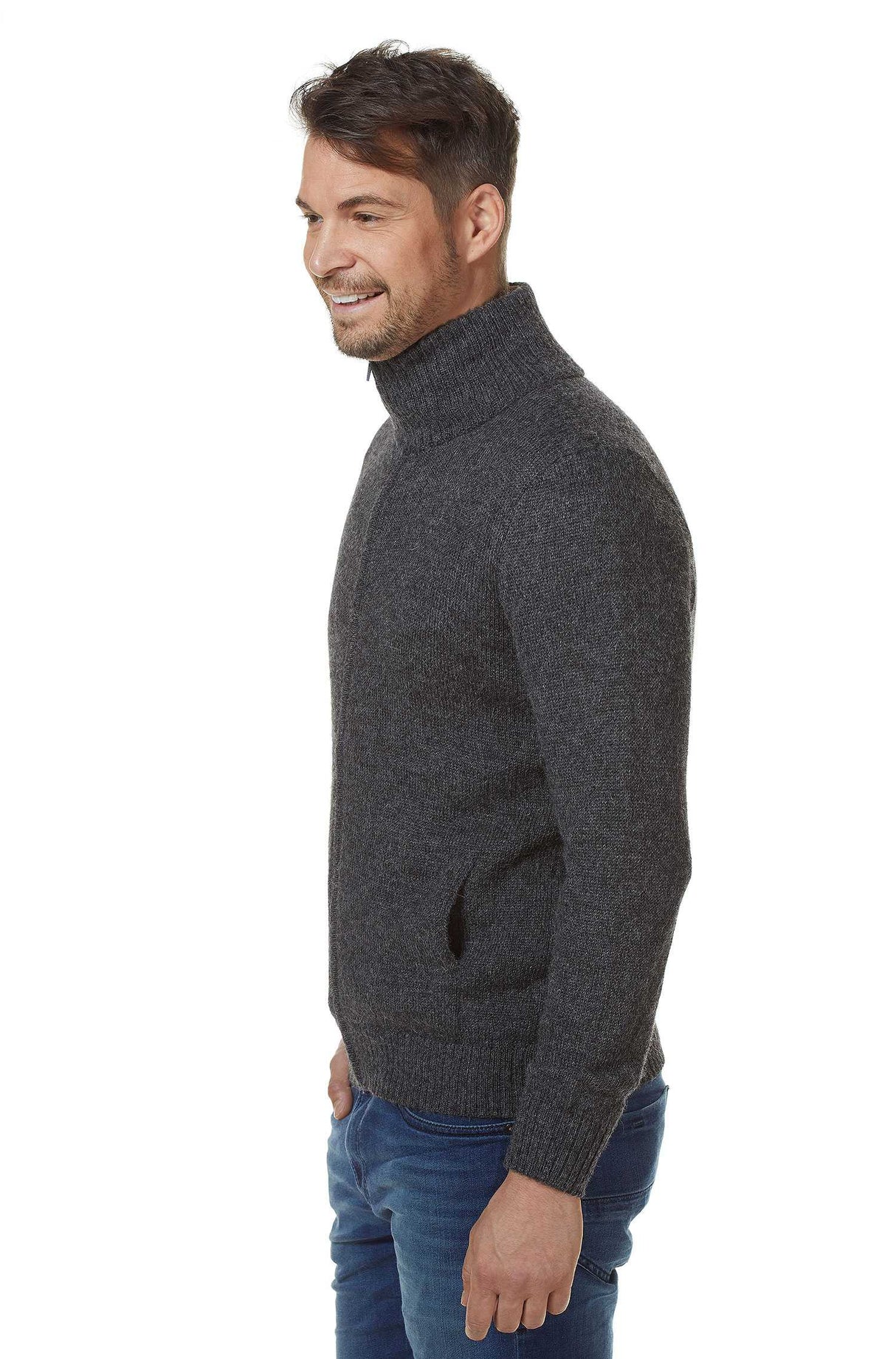Strickjacke Herren RONALDO aus 100% Alpaka