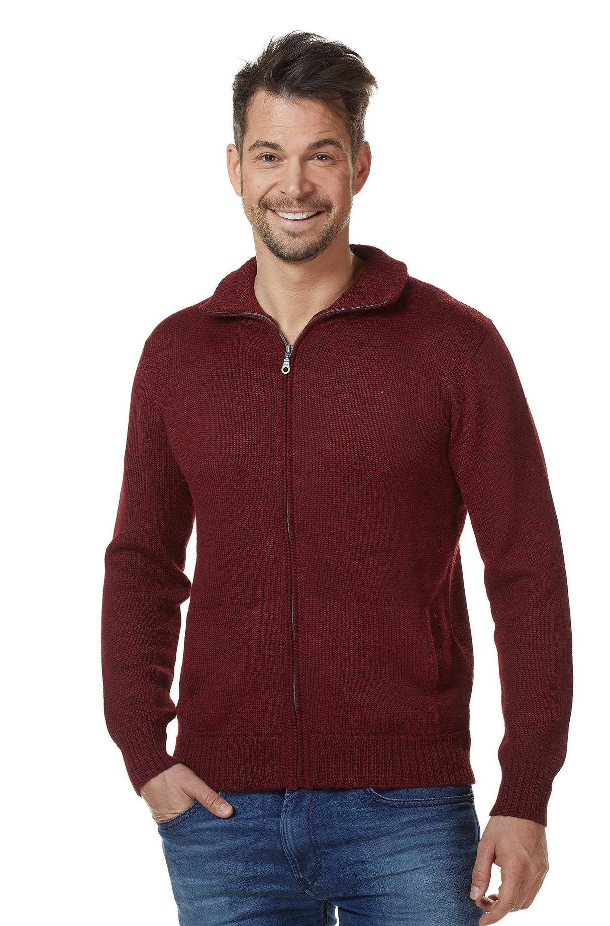 Strickjacke Herren RONALDO aus 100% Alpaka