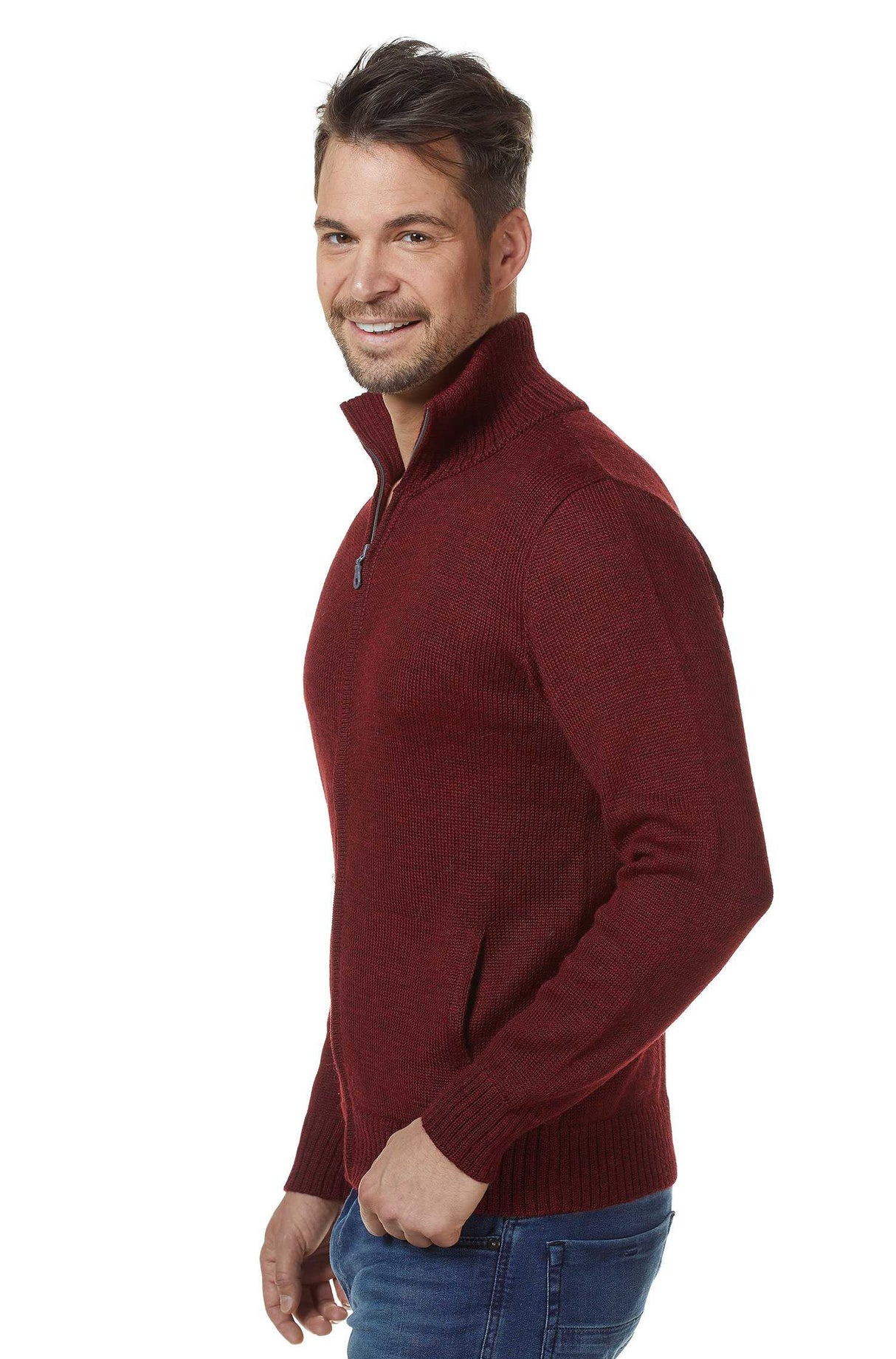 Strickjacke Herren RONALDO aus 100% Alpaka