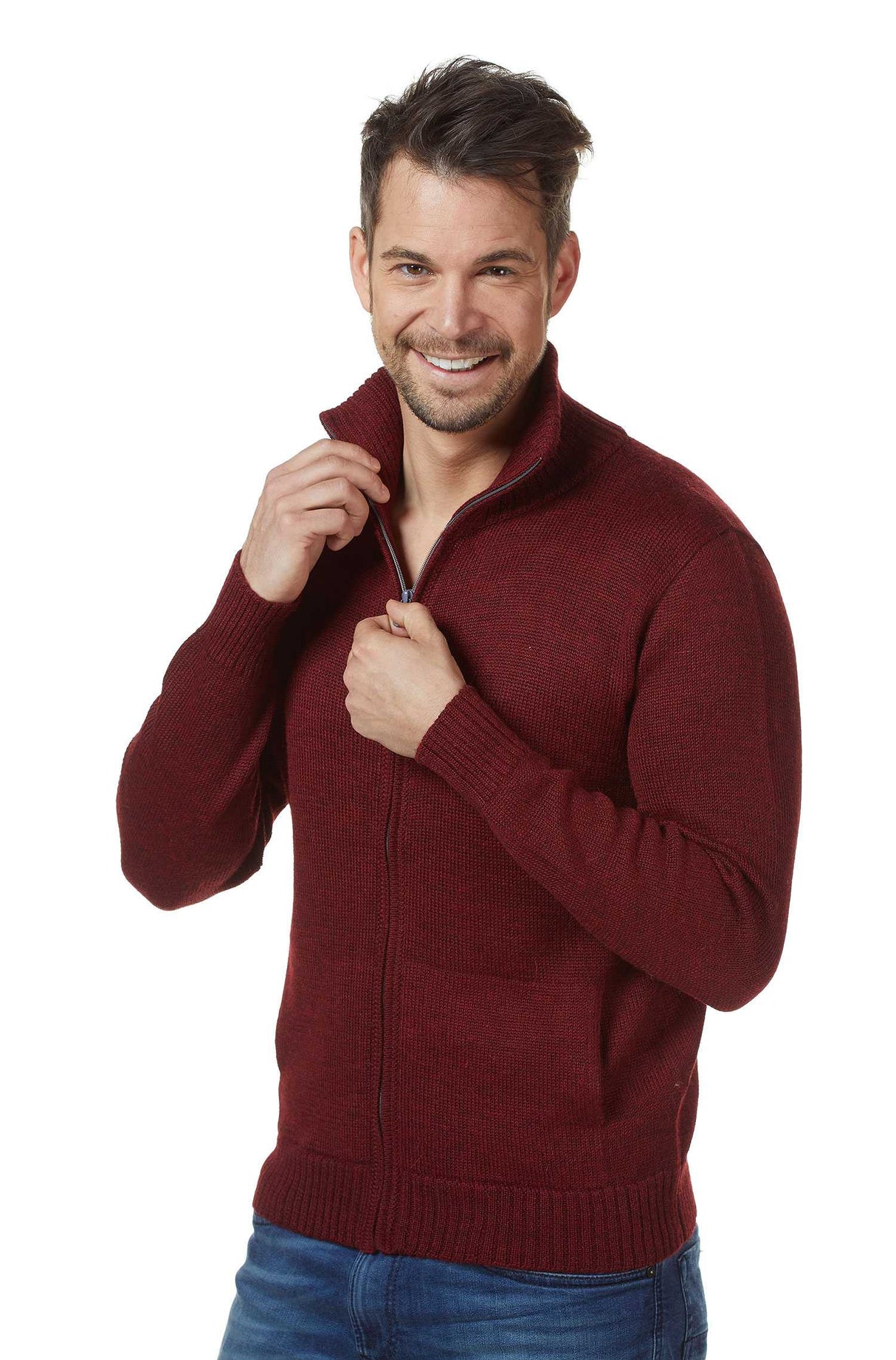 Strickjacke Herren RONALDO aus 100% Alpaka
