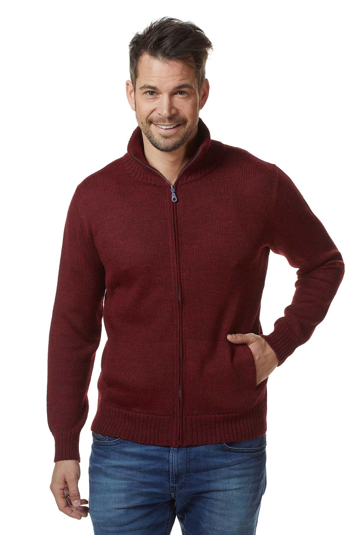 Strickjacke Herren RONALDO aus 100% Alpaka