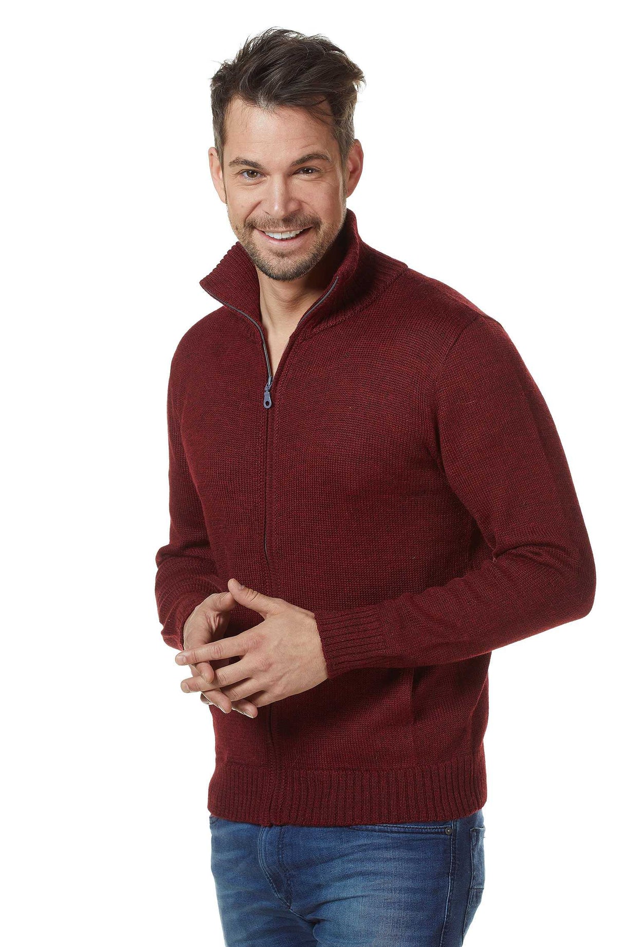 Strickjacke Herren RONALDO aus 100% Alpaka