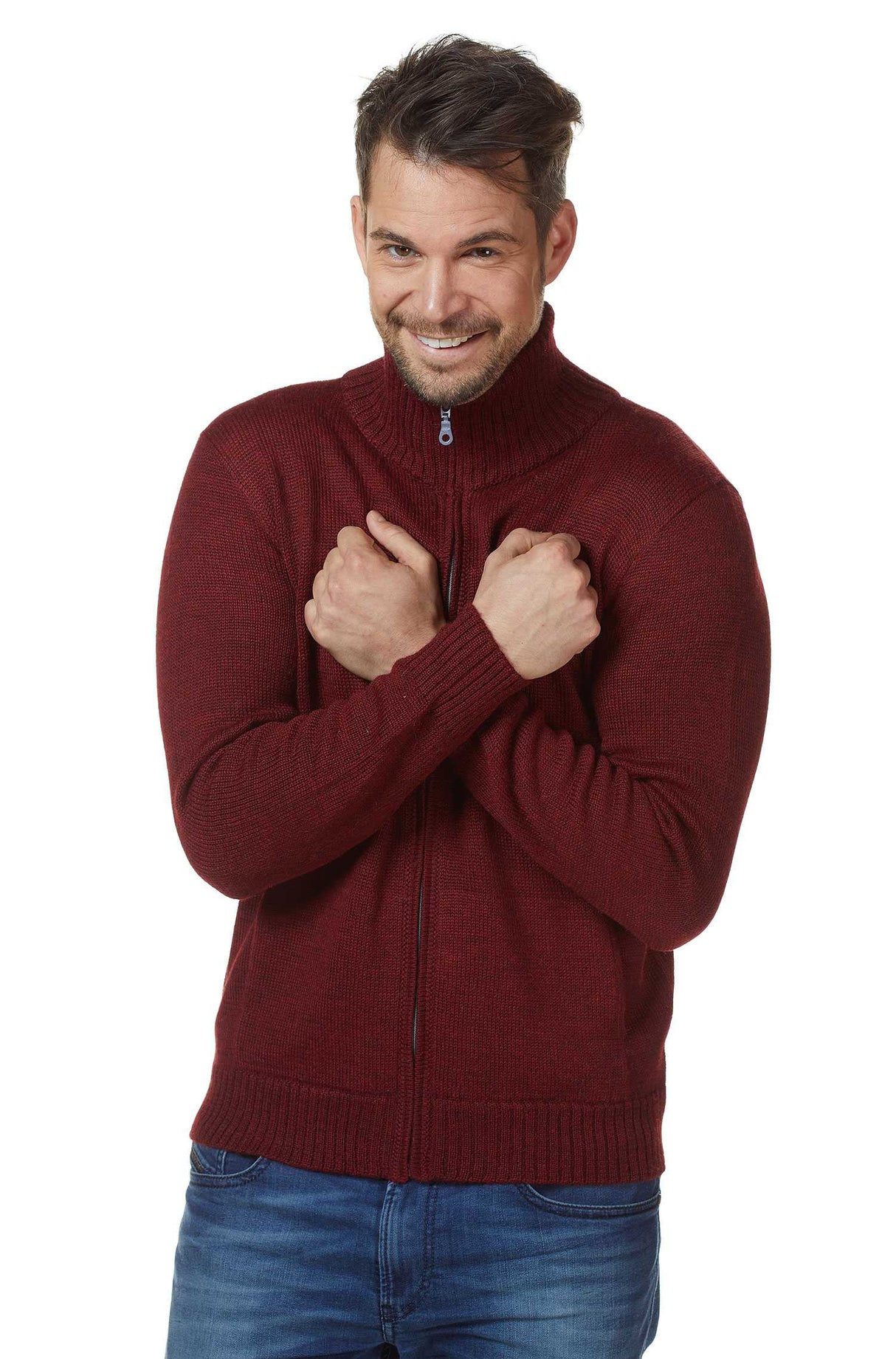 Strickjacke Herren RONALDO aus 100% Alpaka