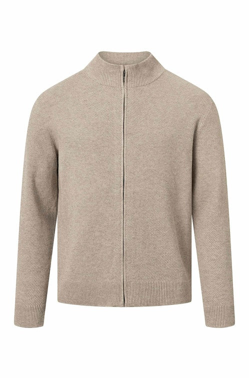 Strickjacke ALAYO mit Zipper mit 30% Alpaka