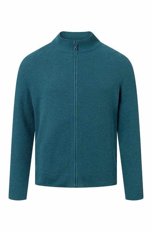 Strickjacke ALAYO mit Zipper mit 30% Alpaka