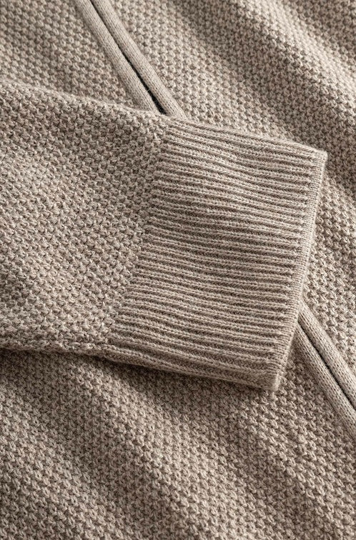 Strickjacke ALAYO mit Zipper mit 30% Alpaka