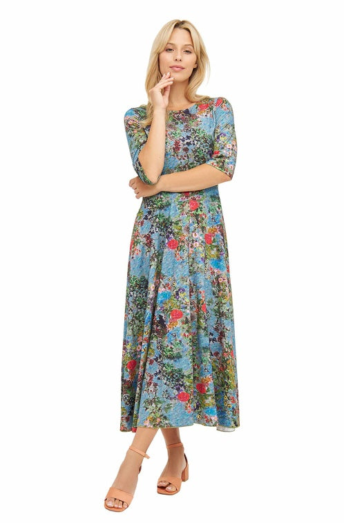 Kleid SALMA aus 100% Bio-Pima-Baumwolle summer garden