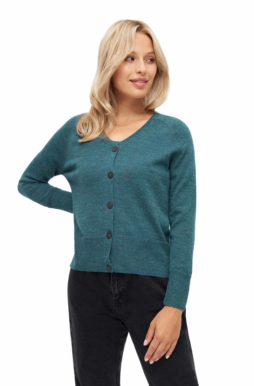 Cardigan Feinstrick ALINA mit Bio Baumwolle laguna