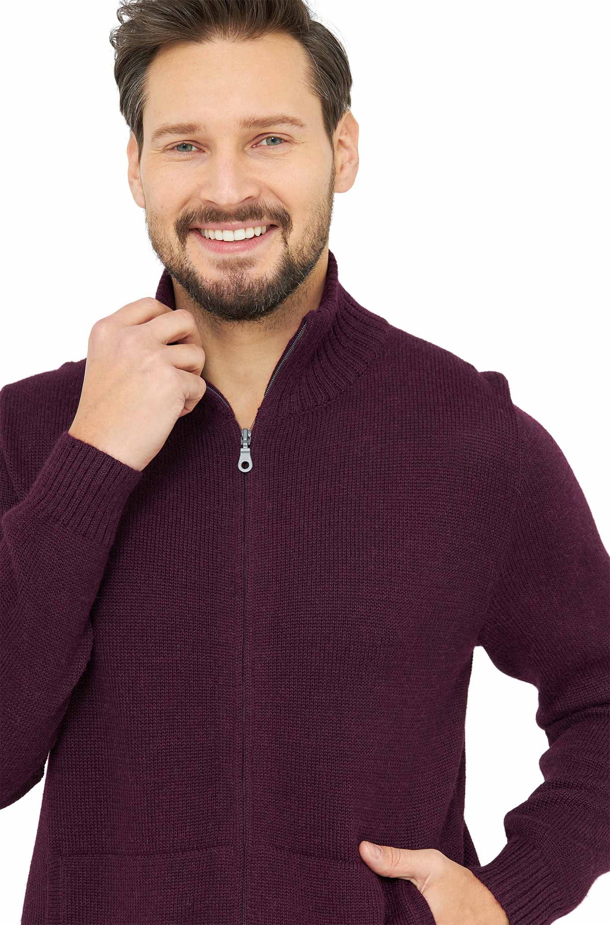 Strickjacke Herren RONALDO aus 100% Alpaka