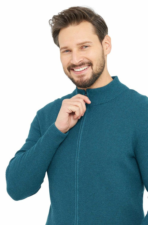 Strickjacke ALAYO mit Zipper mit 30% Alpaka