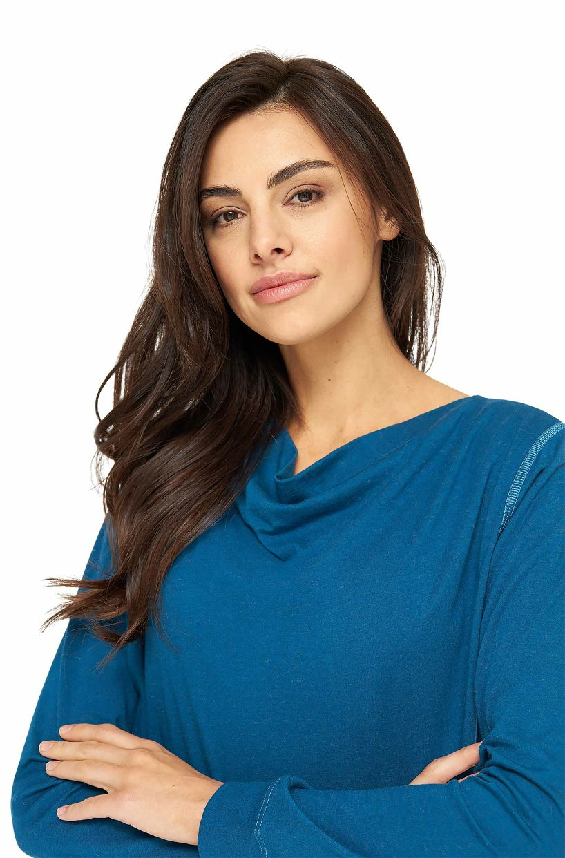 Alpaka Schlafanzug Pyjama Oberteil Damen DREAMLINE mit Bio Baumwolle