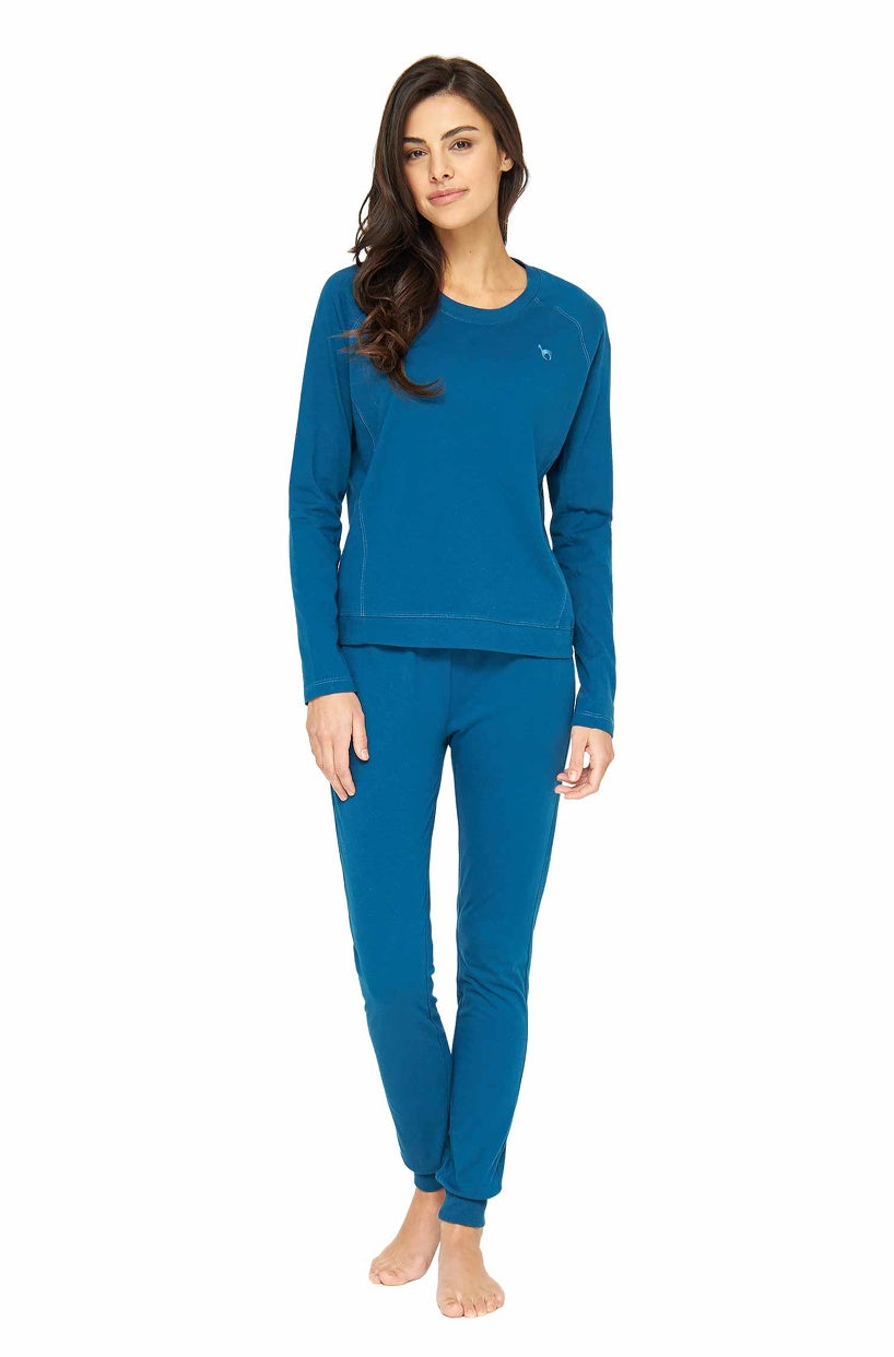 Alpaka Schlafanzug Pyjama Hose Damen DREAMLINE mit Bio Baumwolle