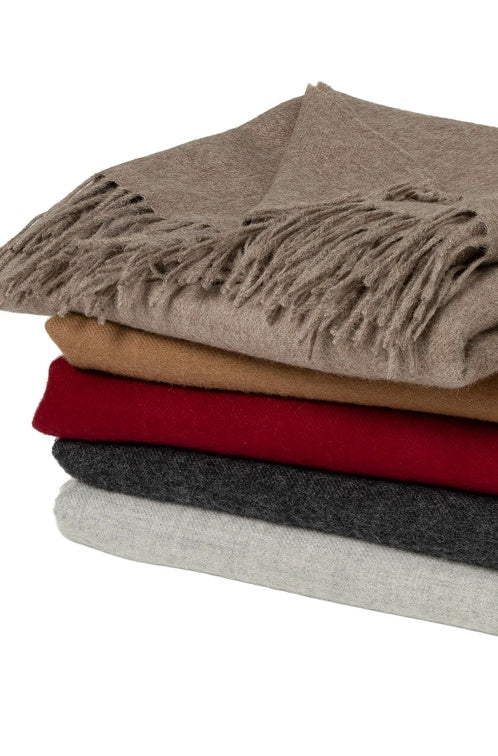 Alpaka Tagesdecke UNI - 100% Alpaka - 5 Farben