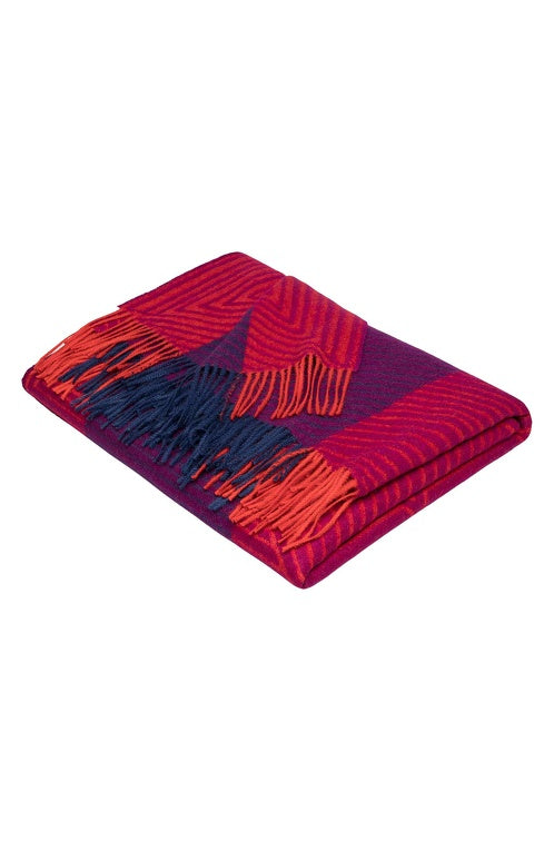 Kuscheldecke ENCASA aus 100% Alpaka rot