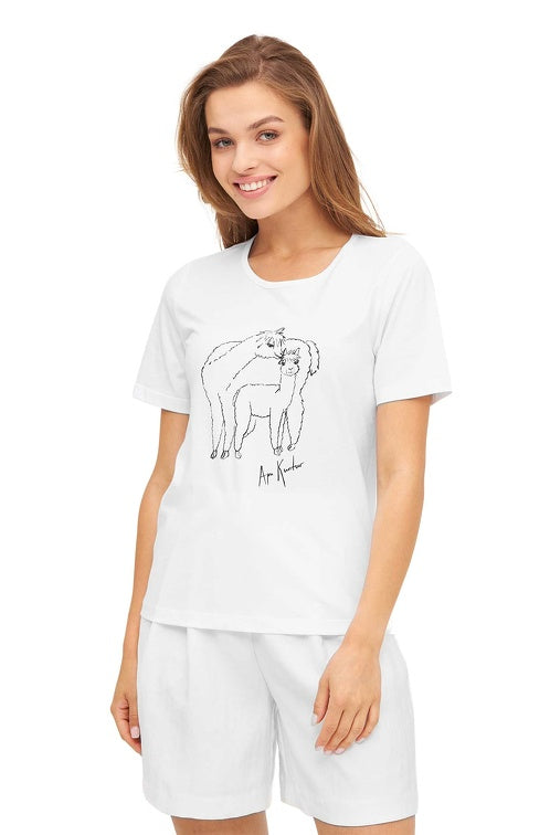T-Shirt ALPACA LOVE mit Alpaka Print