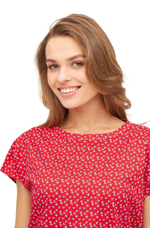 Boxy T-Shirt PAPERFLOWER aus Bio-Pima-Baumwolle