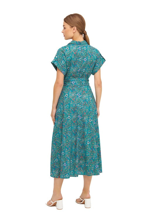 Kleid FLORAL ETHNO in Wickeloptik aus Bio-Pima-Baumwolle
