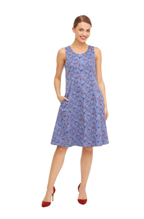 Kurzes Kleid FLYING BIRD aus Bio-Pima-Baumwolle