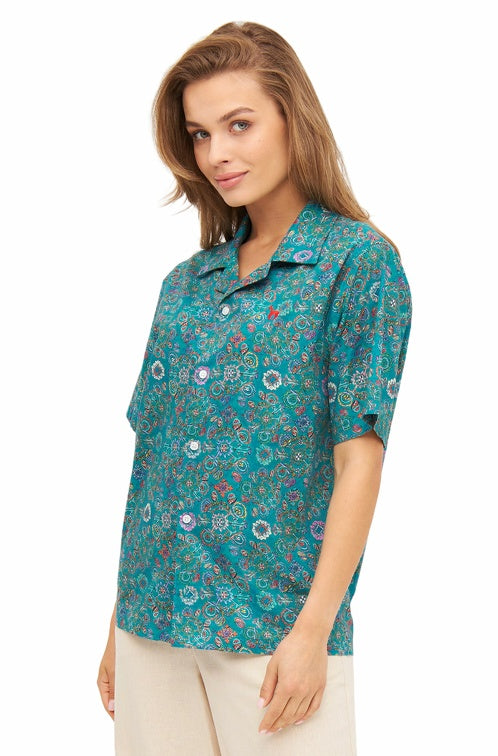 Hemd FLORAL ETHNO aus Bio-Pima-Baumwolle