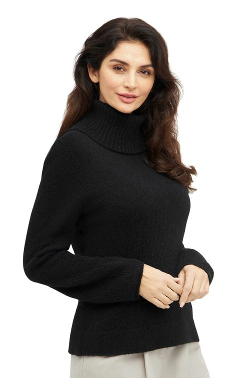 Rollkragenpullover PACA aus 87% Alpaka und 13% Merino schwarz