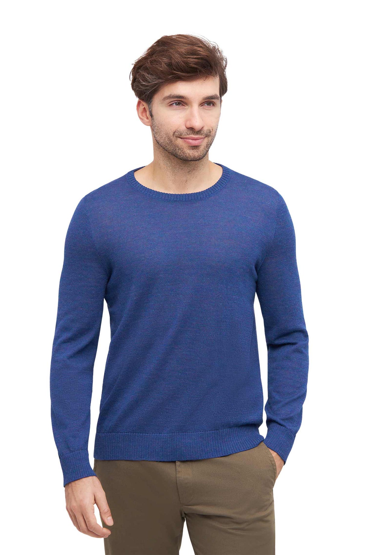 Herren Pullover APUSENTIAL aus 100% Alpaka midnight blue