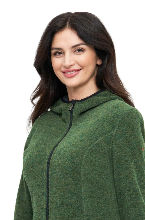 Alpaka Kapuzenmantel APU FLEECE mit Alpaka, Merino & Bio-Baumwolle