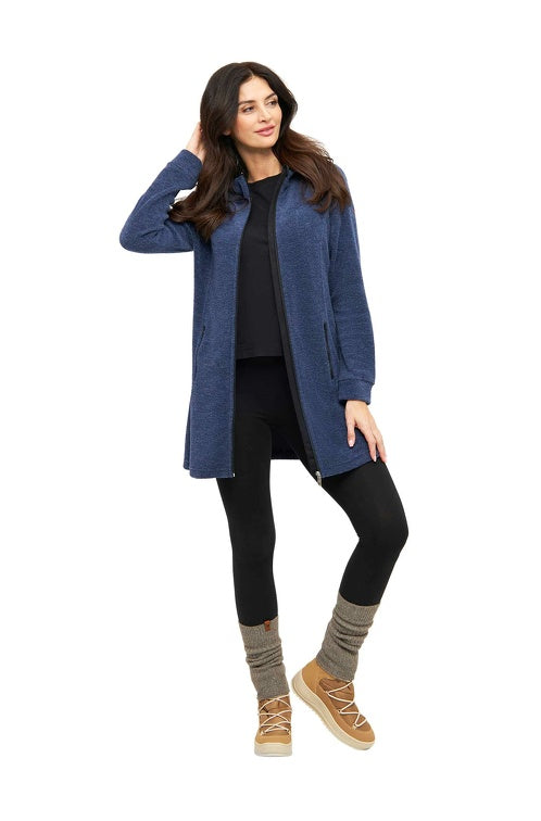 Alpaka Kapuzenmantel APU FLEECE mit Alpaka, Merino & Bio-Baumwolle