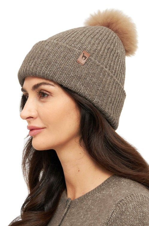 Alpaka Bommel-Mütze PACA mit Merino
