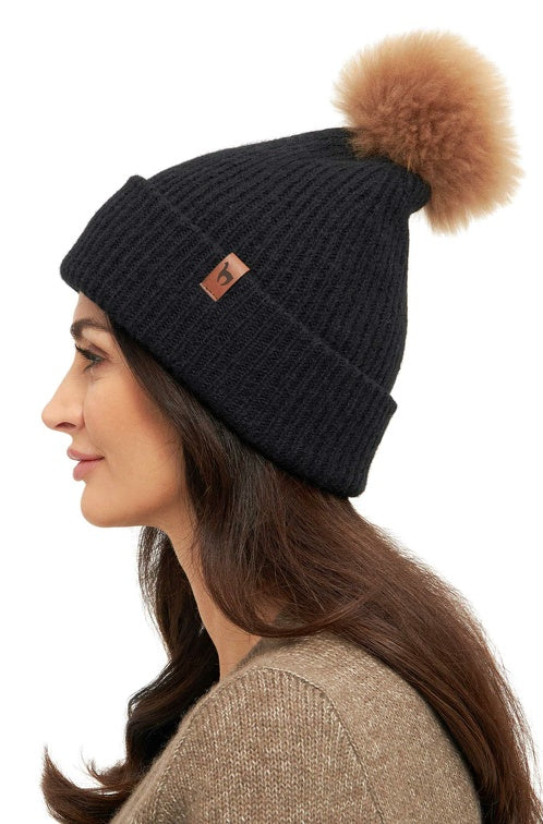 Alpaka Bommel-Mütze PACA mit Merino