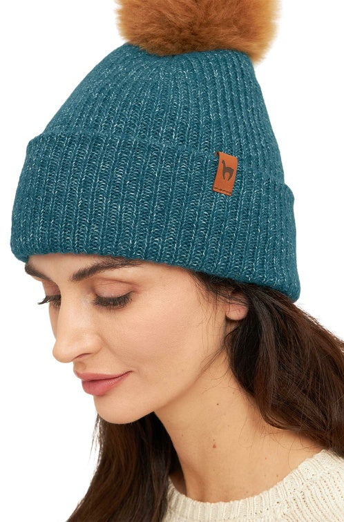 Alpaka Bommel-Mütze PACA mit Merino
