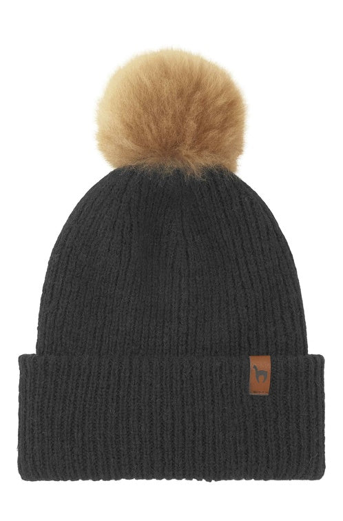 Alpaka Bommel-Mütze PACA mit Merino