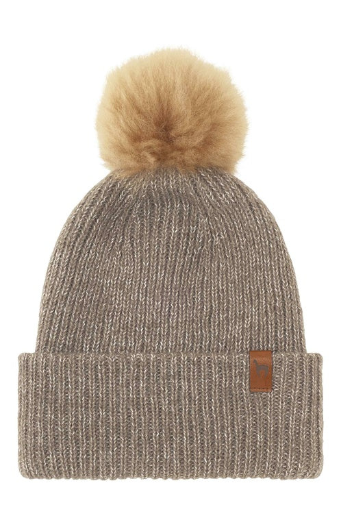 Alpaka Bommel-Mütze PACA mit Merino