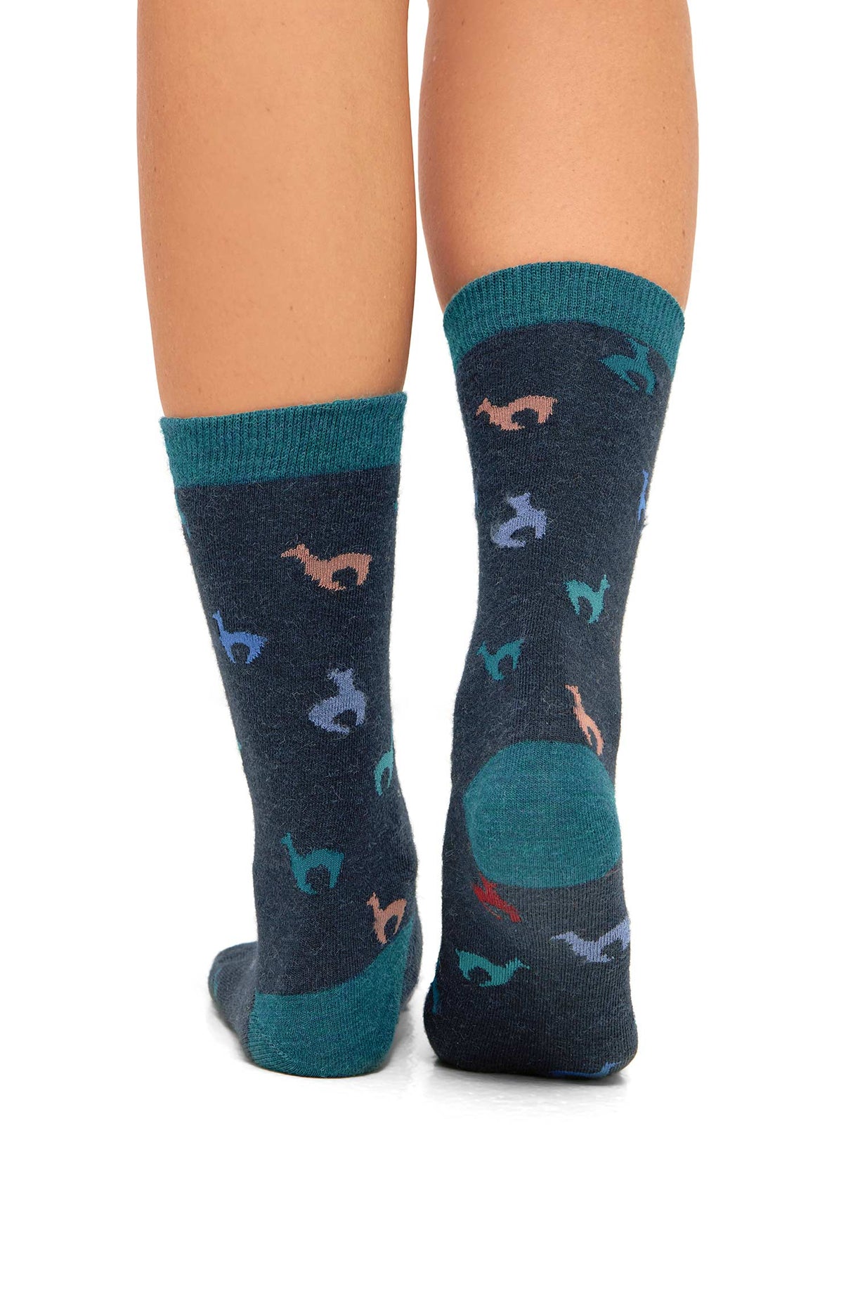 Alpaka Socken ALPAQUITAS mit Alpaka Motiven - 56% Alpaka
