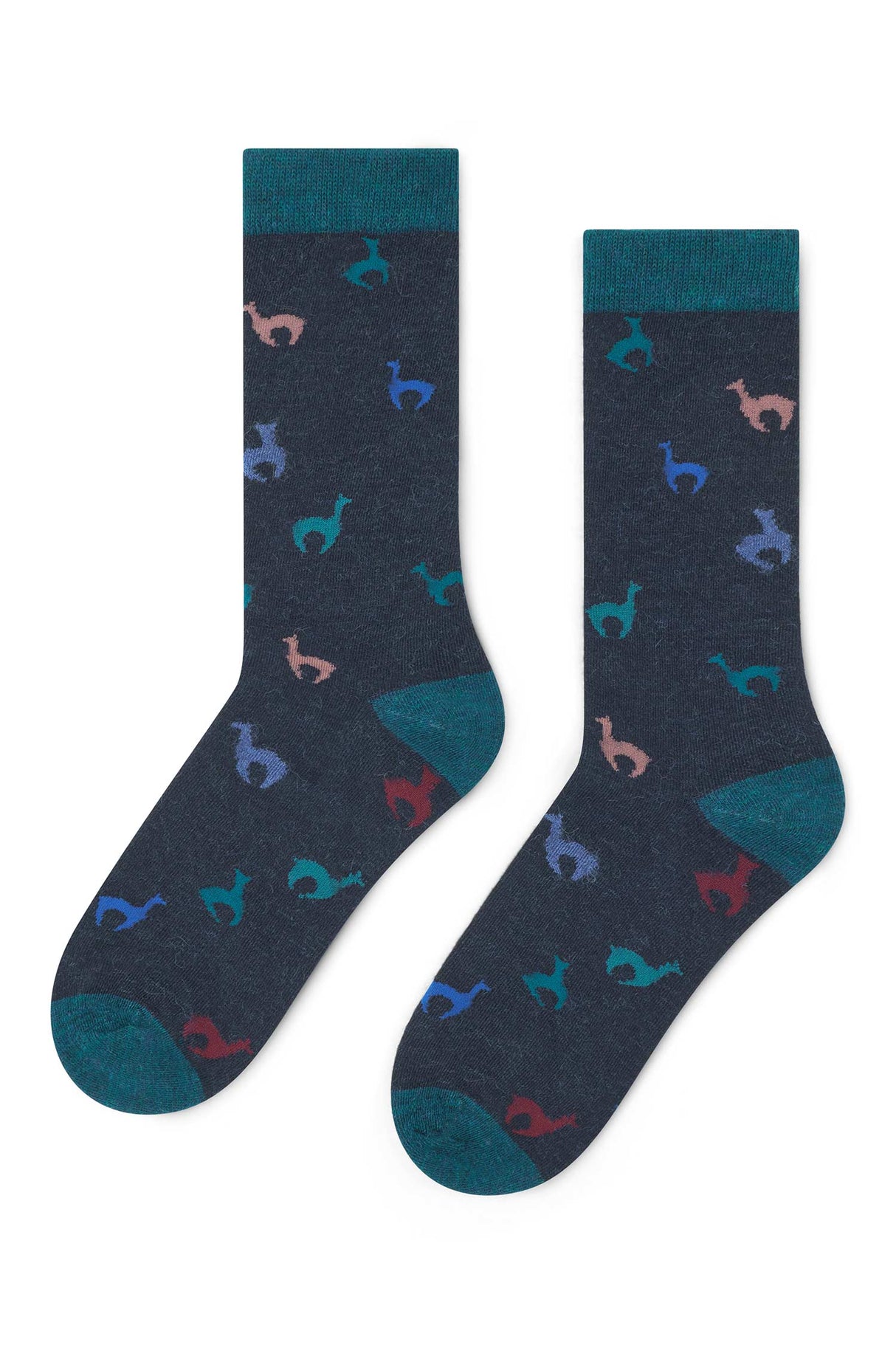Alpaka Socken ALPAQUITAS mit Alpaka Motiven - 56% Alpaka