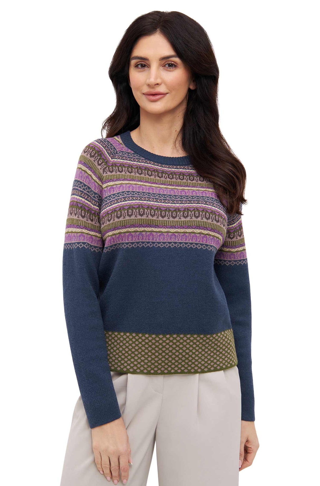 Pullover COLORES ANDEN aus 100% Alpaka royalblau