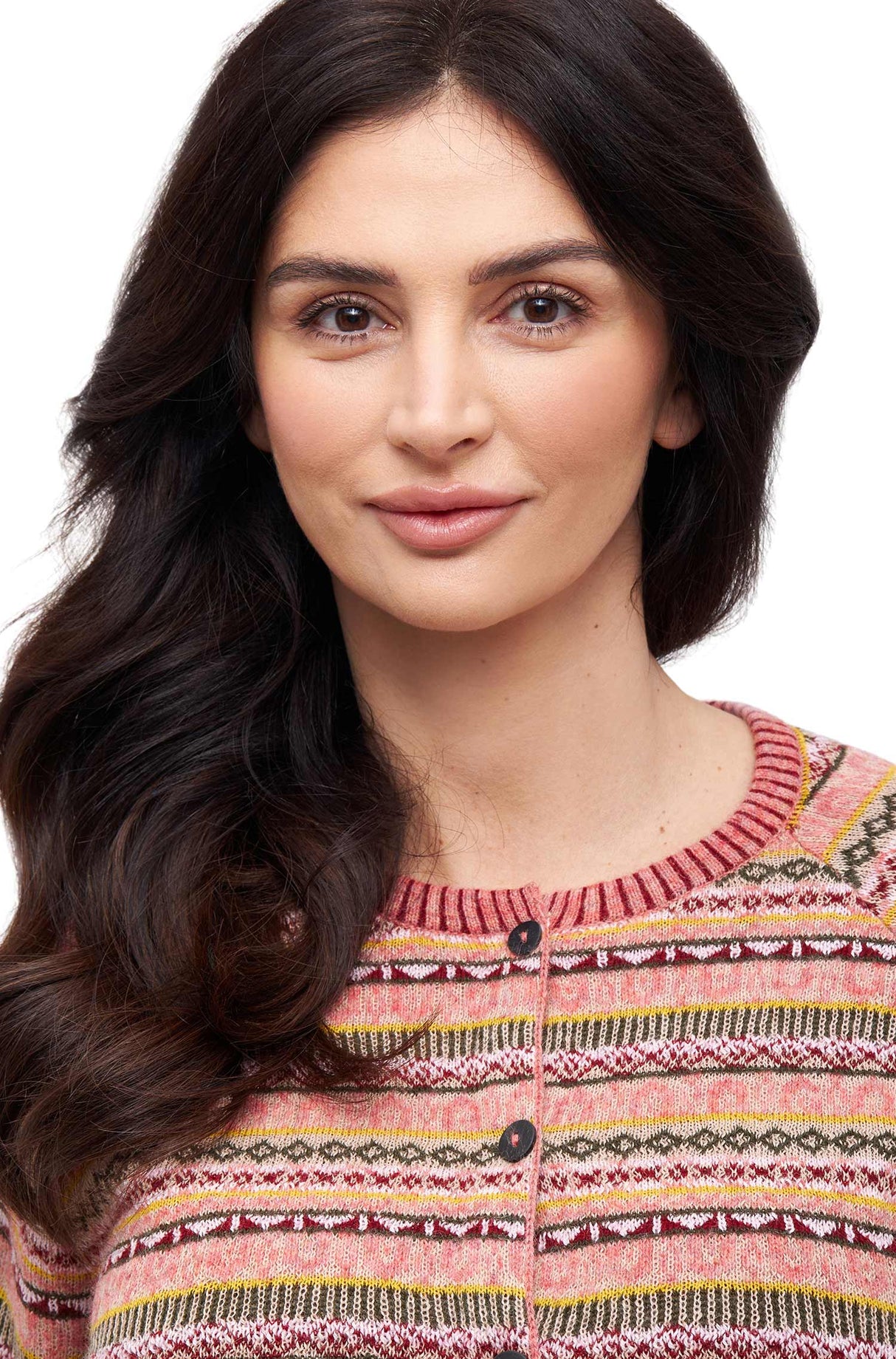 Strickjacke COLORES ANDEN mit 92% Alpaka - altrosa altrosa