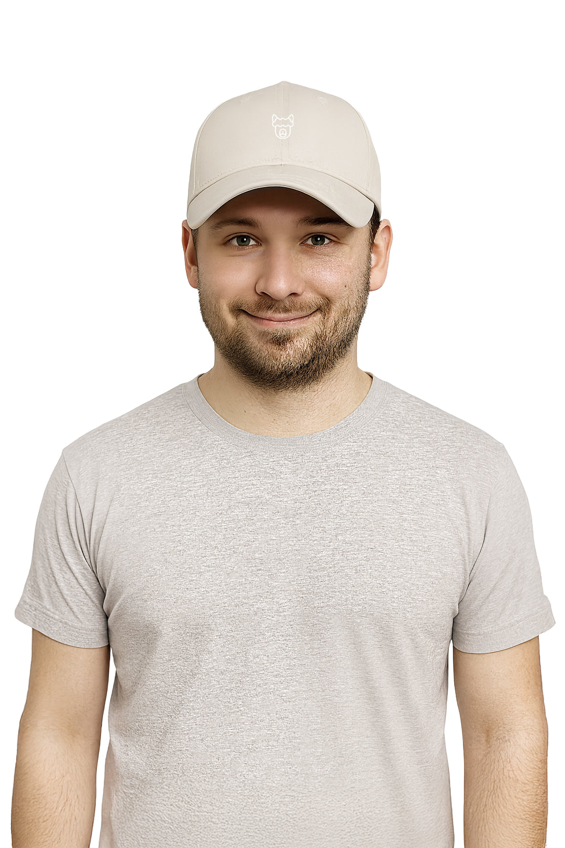 Cap aus 100% Bio-Baumwolle 🌿 mit gesticktem Alpaka-Logo sand