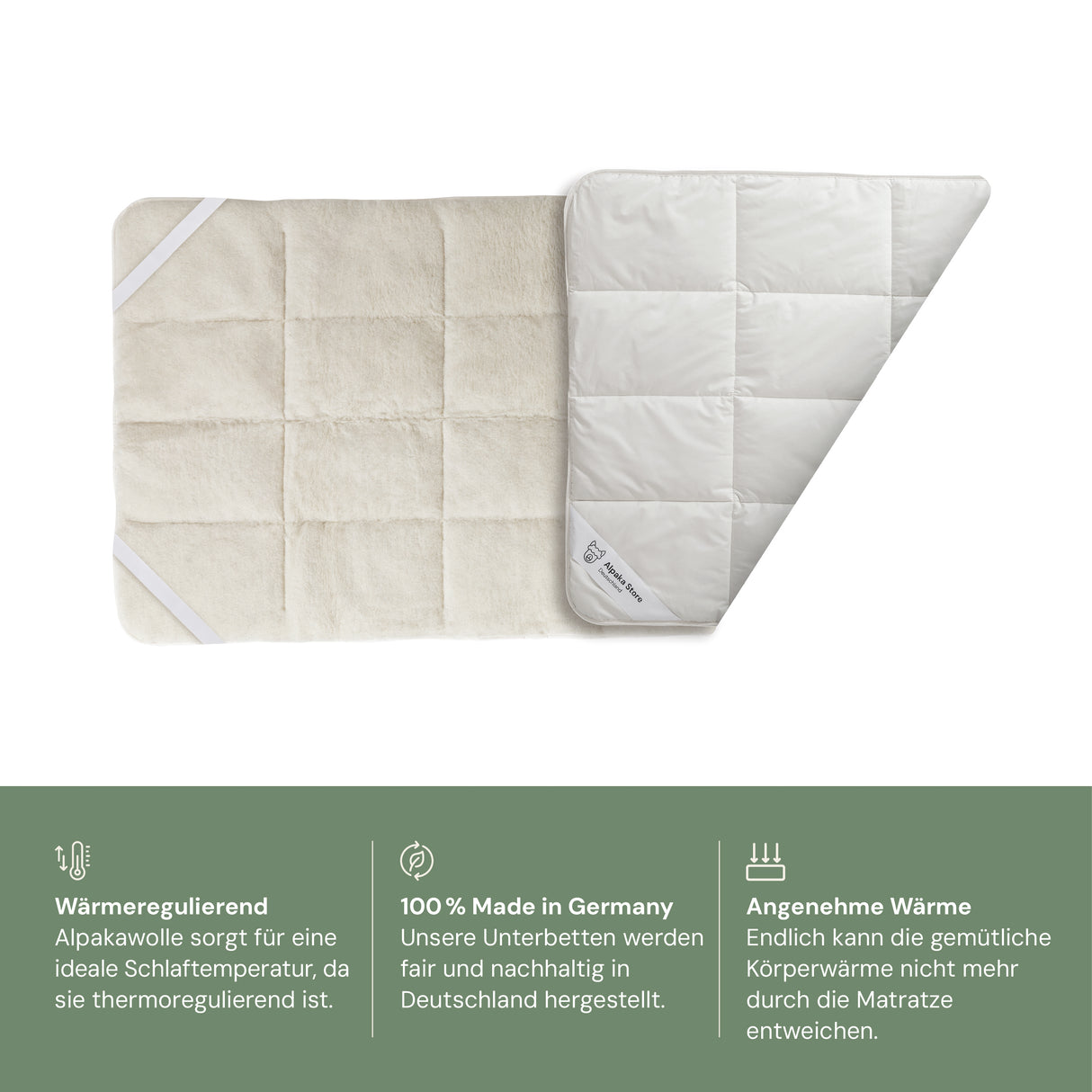 Alpaka Ganzjahres-Unterbett mit Alpakaflor