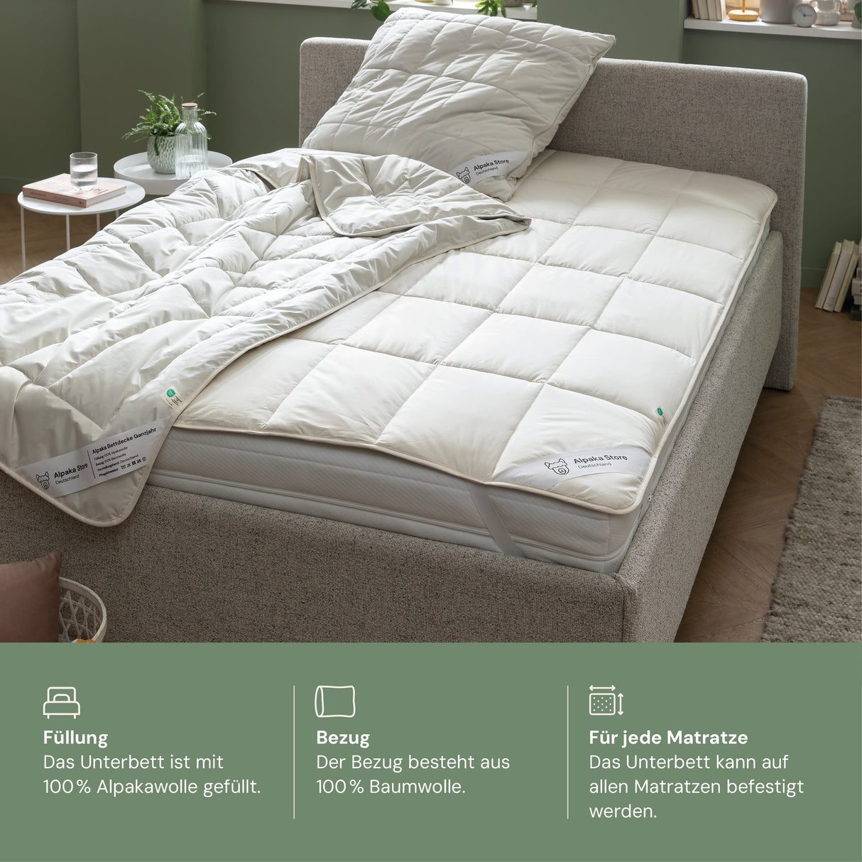 Alpaka Unterbett aus 100% Alpaka