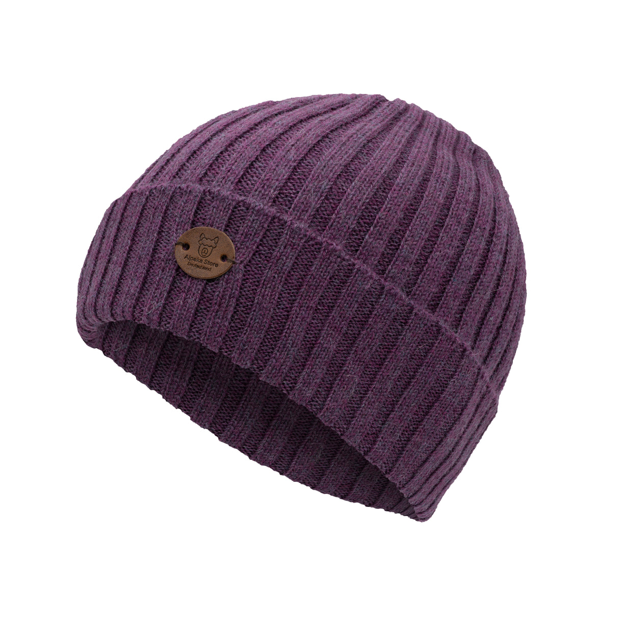 Premium Mütze CHANNEL aus 100% Alpaka (limitierte Auflage) lila one-size von Alpaka Store Deutschland
