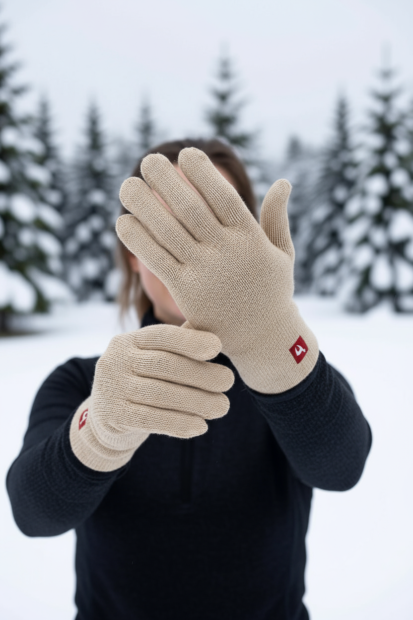 Finger gloves UNI made of 100% alpaca